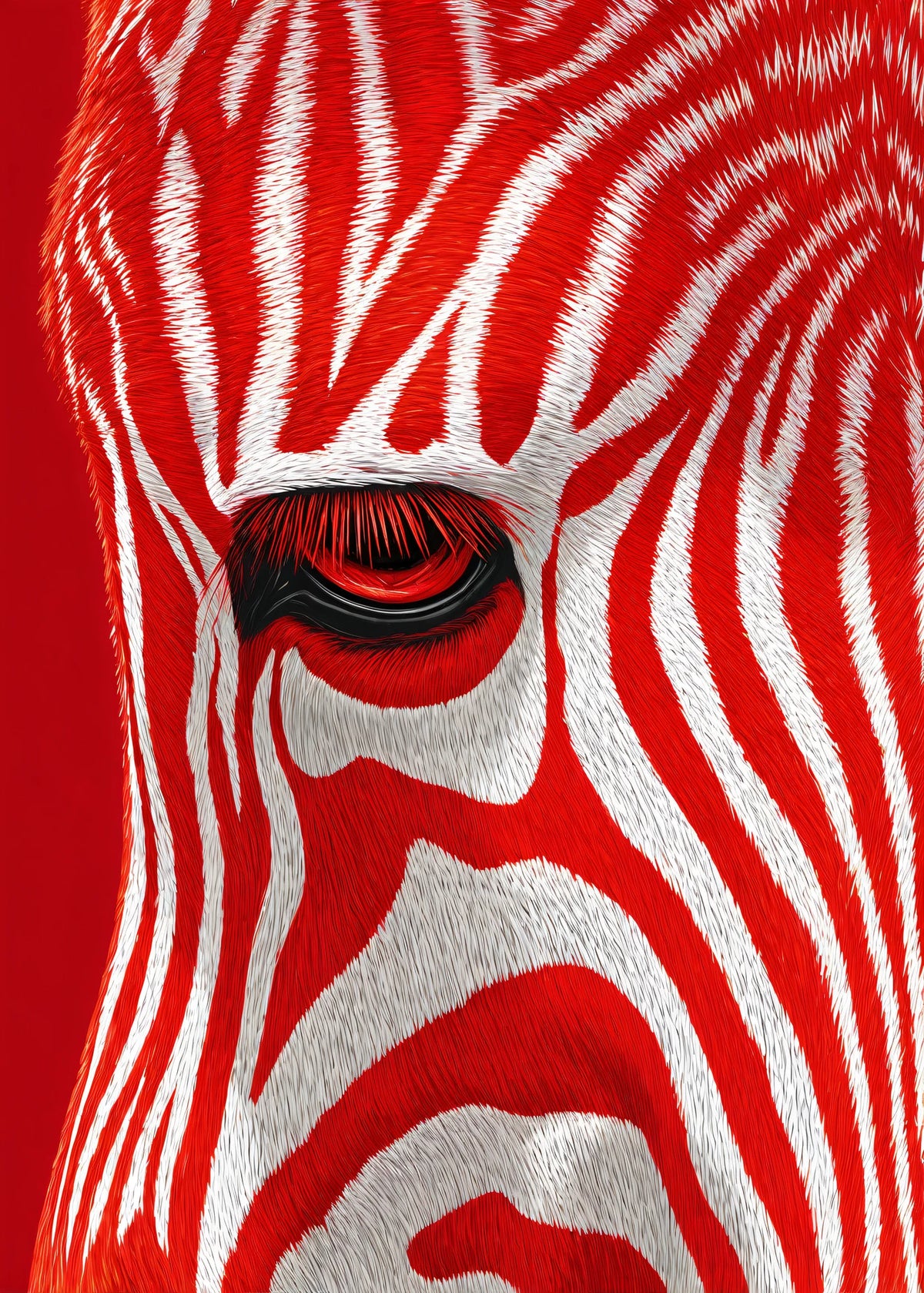 Kırmızı zebra yakını