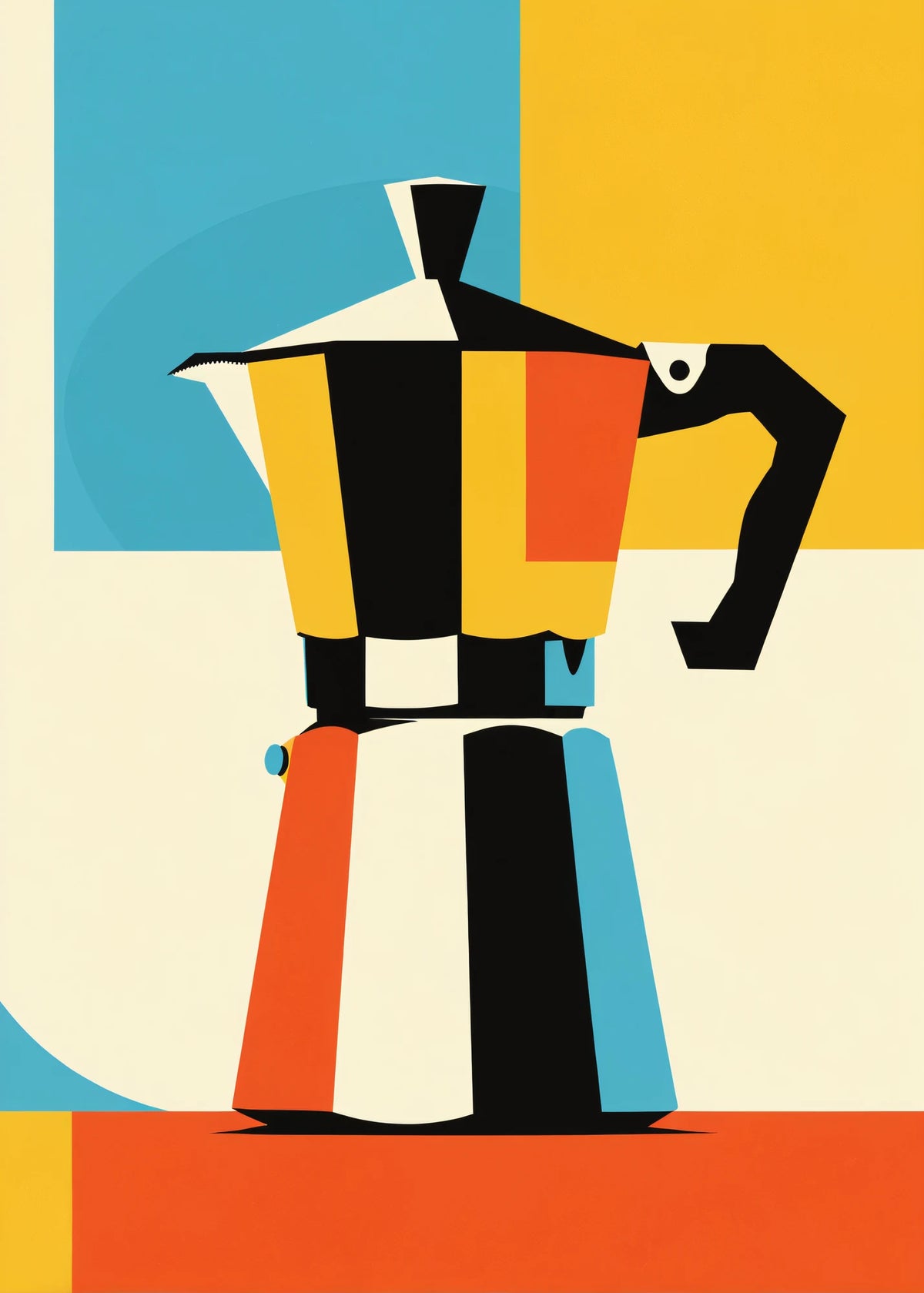 Geometrik moka pot