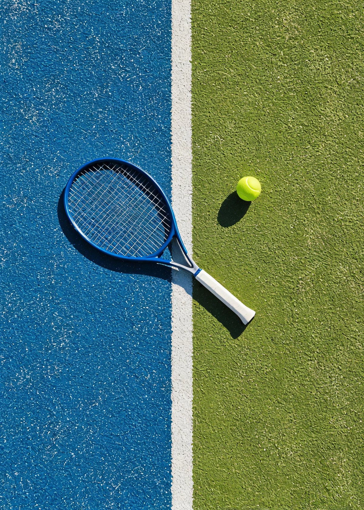 Mavi yeşil tenis sahası