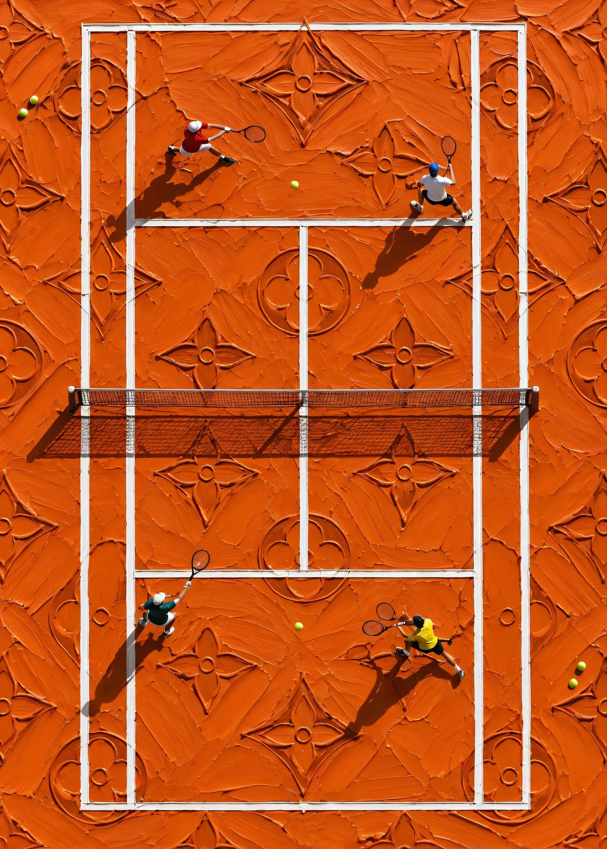 Turuncu tenis sahası