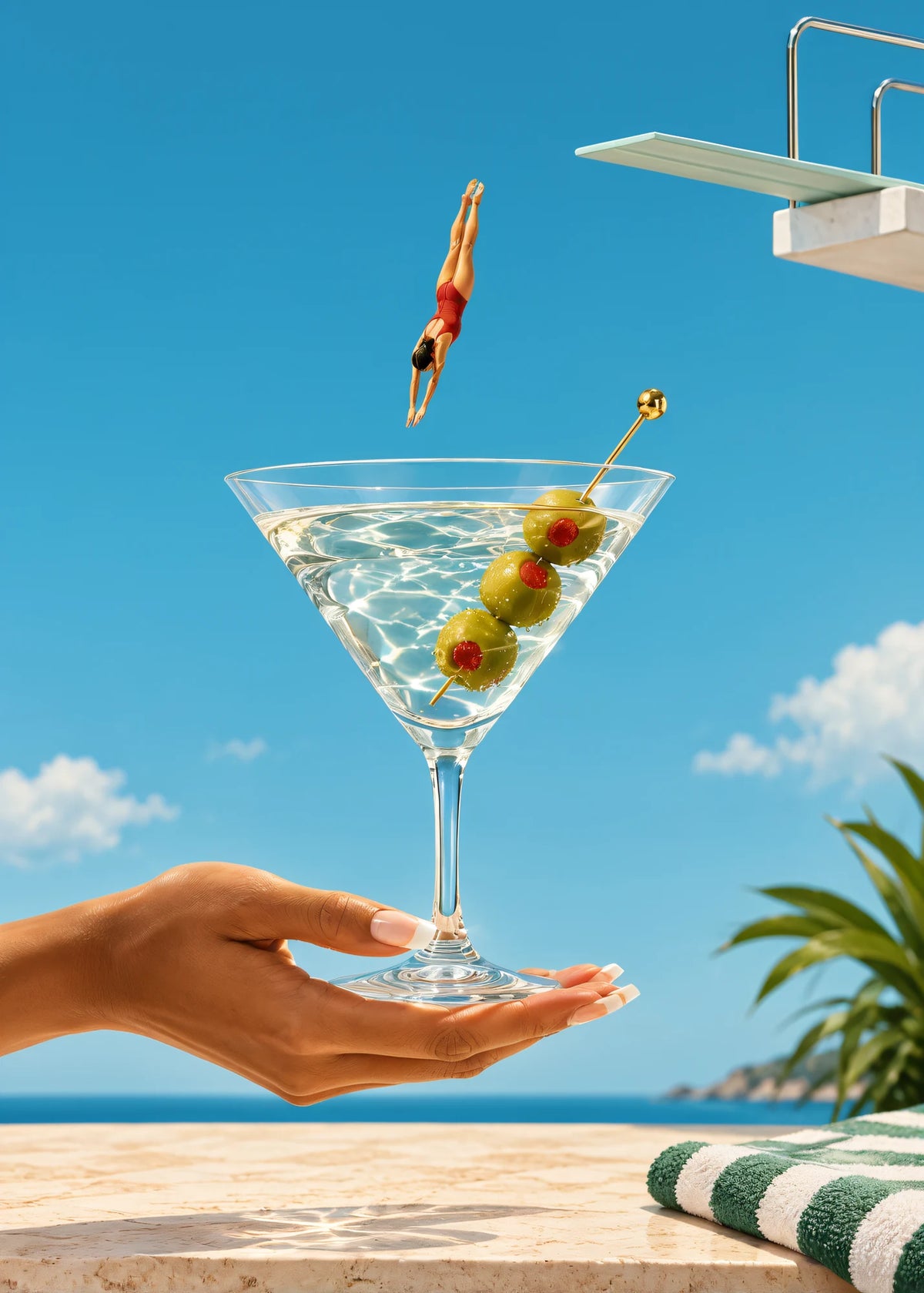 Kokteyl ve atlama tahtası