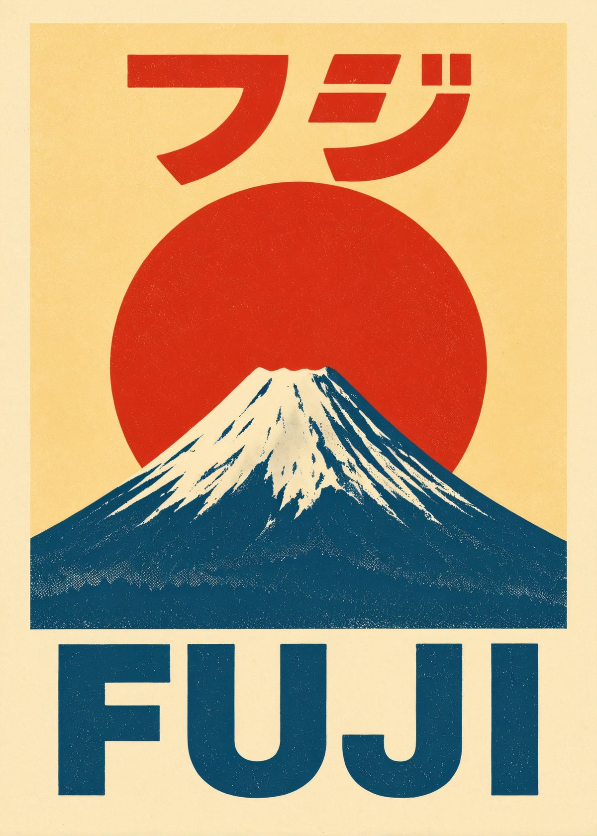 Fuji retro afişi