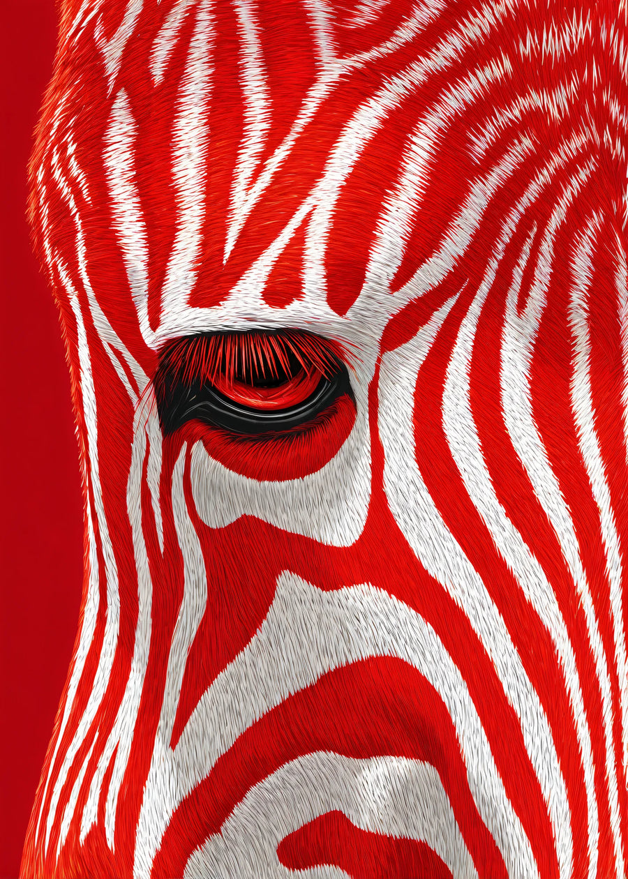 Kırmızı zebra yakını