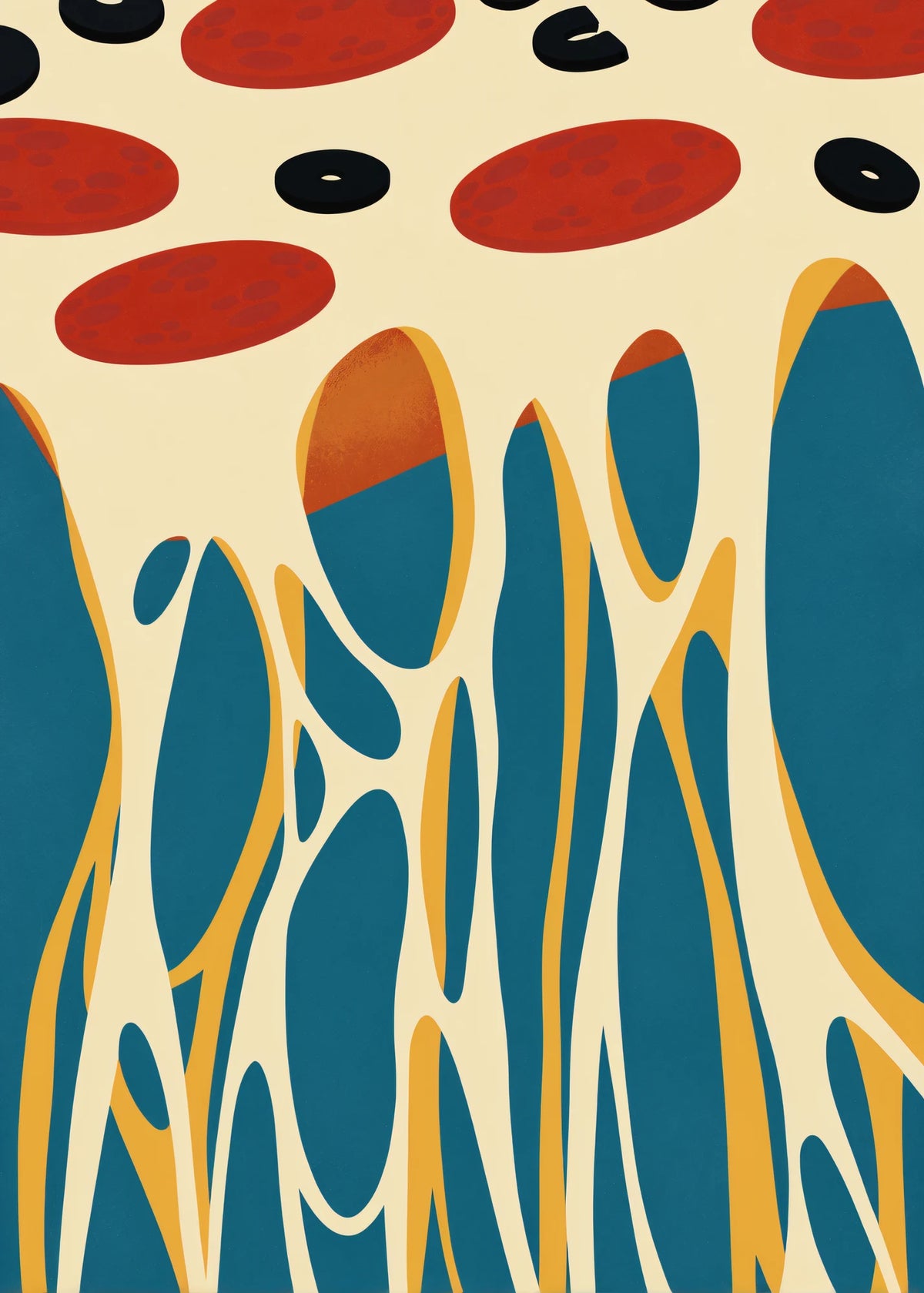 Eriyen pizza grafiği