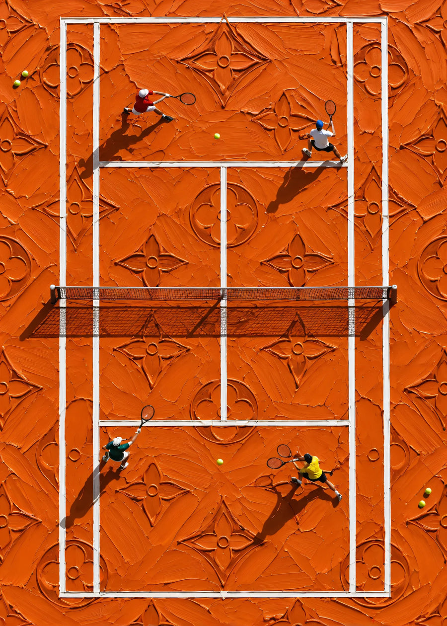 Turuncu tenis sahası