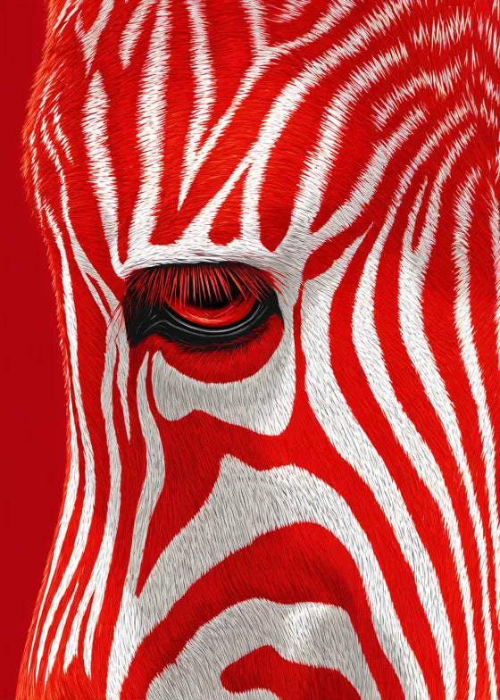Kırmızı zebra yakını