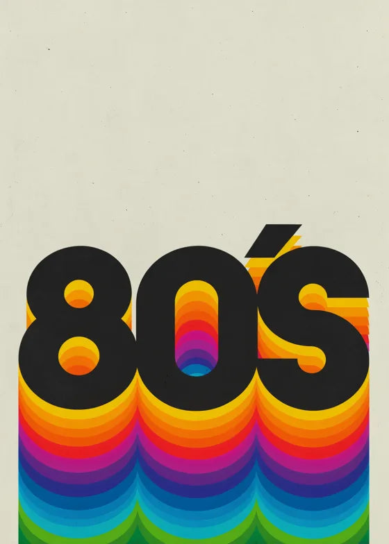 80s retro tipografi